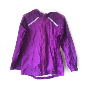 L.L. Bean Purple Windbreaker Jacket Size L 14-16